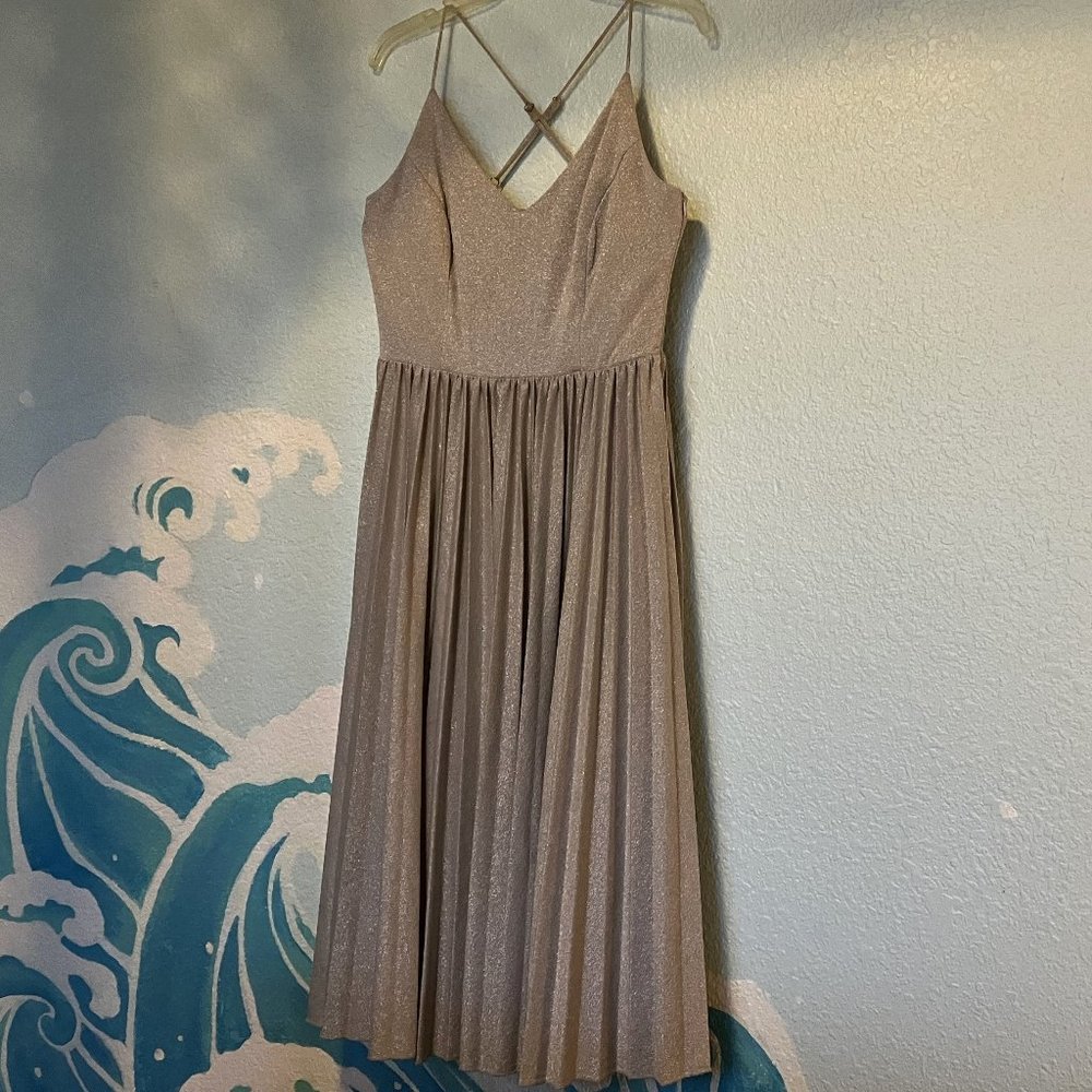 Elevenses x Anthropologie Silver Dress - Such Sparkle